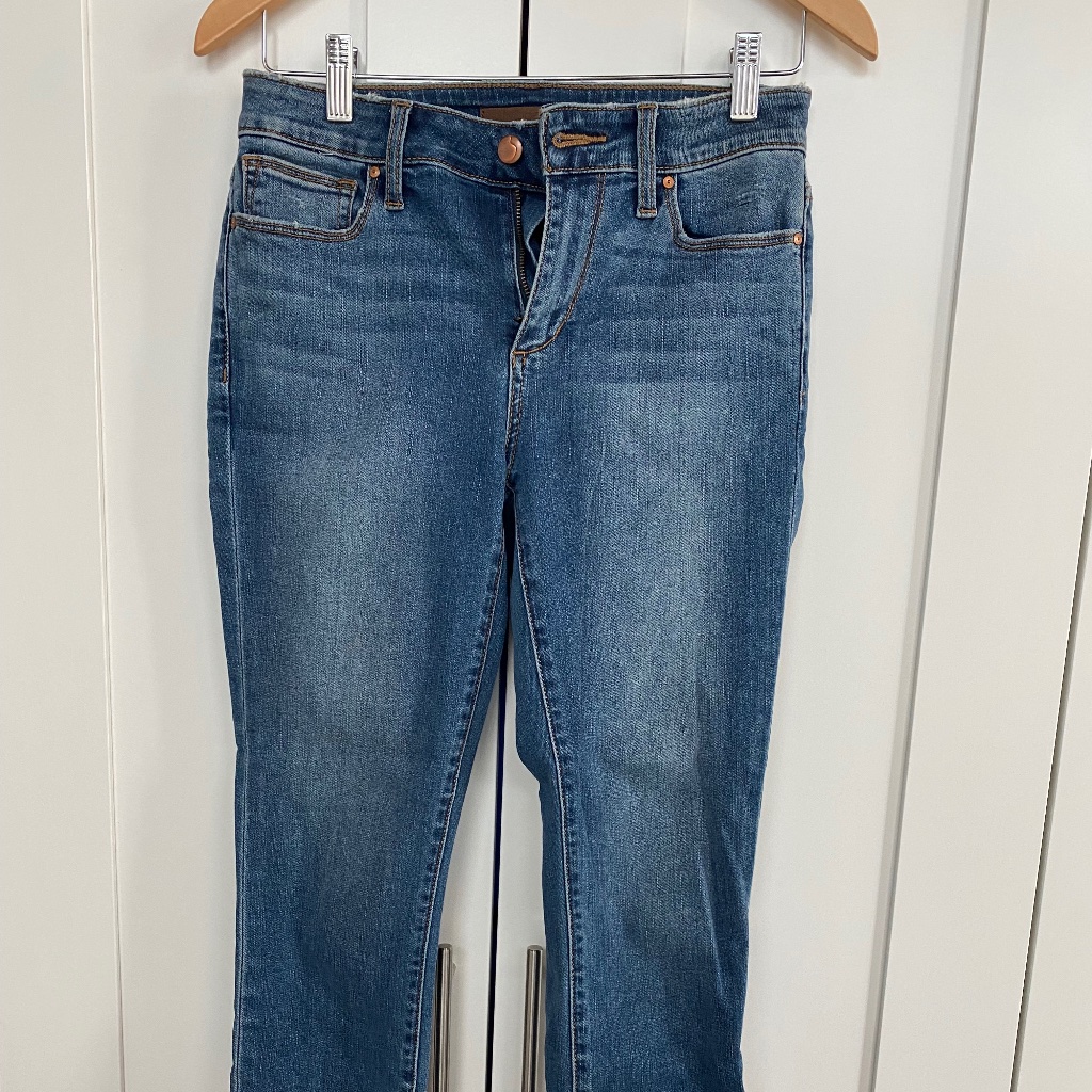 Joe's Jeans, Mid Rise Skinny Ankle Jeans W/ Frayed Hem
